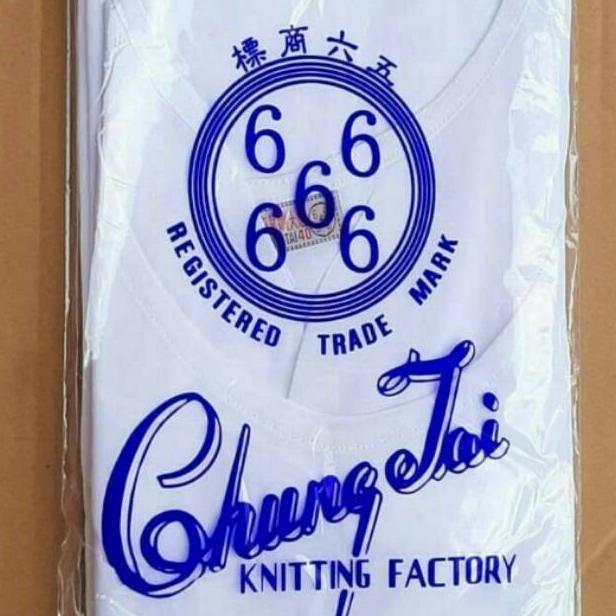 Promo Kaos Oblong Pria Import Chung Tai (66666 ) Bahan Isi 1 Pcs