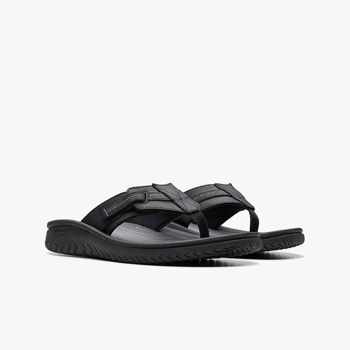 CLARKS Wesley Sun Original Sandal Pria Leather - Black