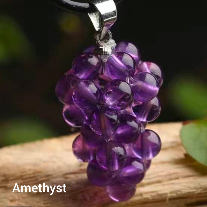 Liontin Anggur Batu Amethyst