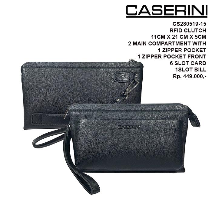 Caserini CS280519 CS280520 Hand Bag, Tas Tangan Pria Clutch multifungsi RFID Protection
