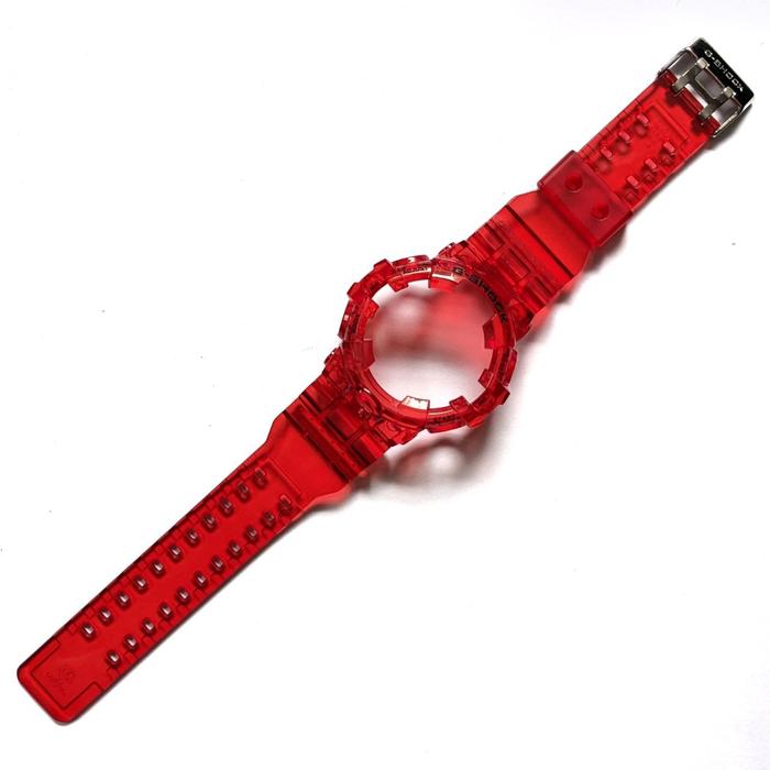 BNB STRAP BEZEL GA 700 GA 710 JELLY CLEAR TRANSPARAN MERAH RED