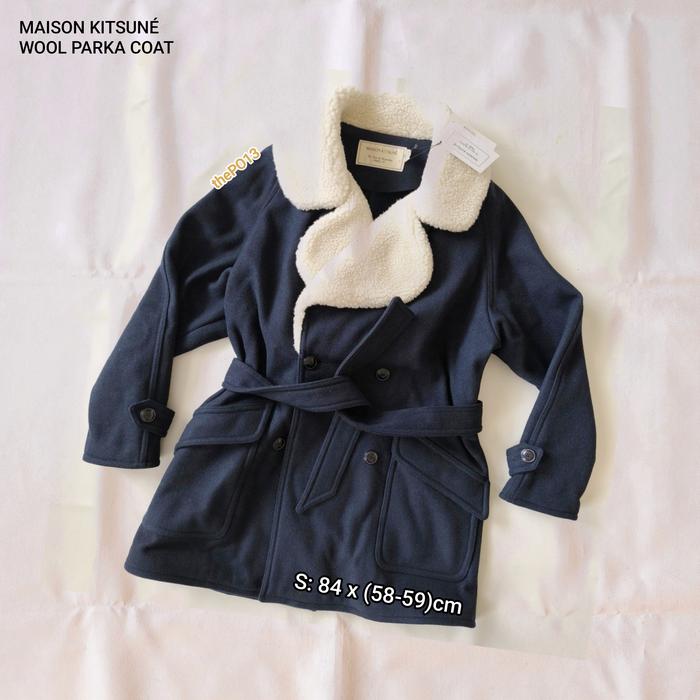 MAISON KITSUNE WOOL PARKA COAT JACKET NAVY AUTHENTIC 100% BNWT