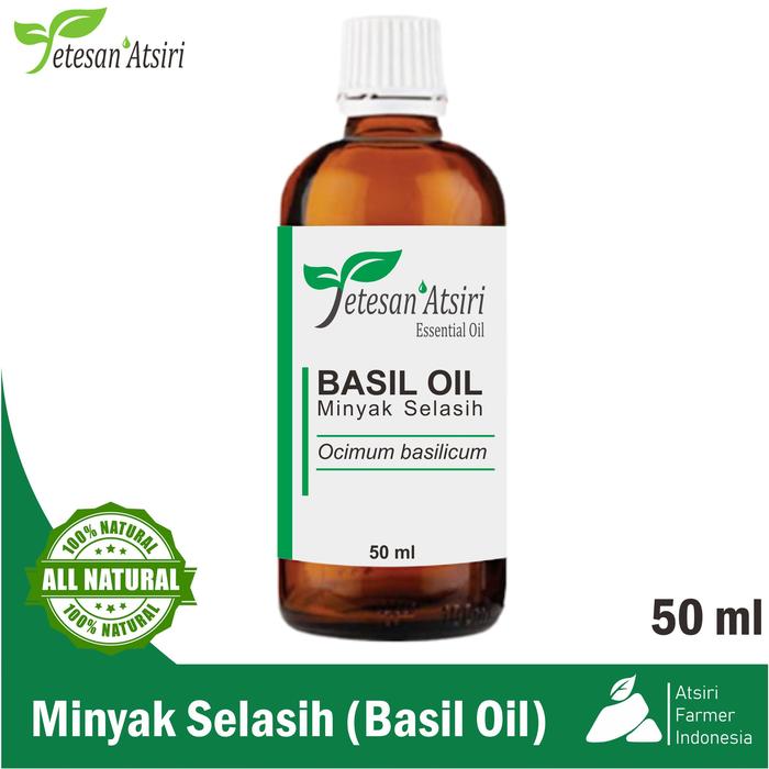 minyak atsiri selasih kemangi murni basil sweet basil oil pure essential oil aromatherapy therapeuti