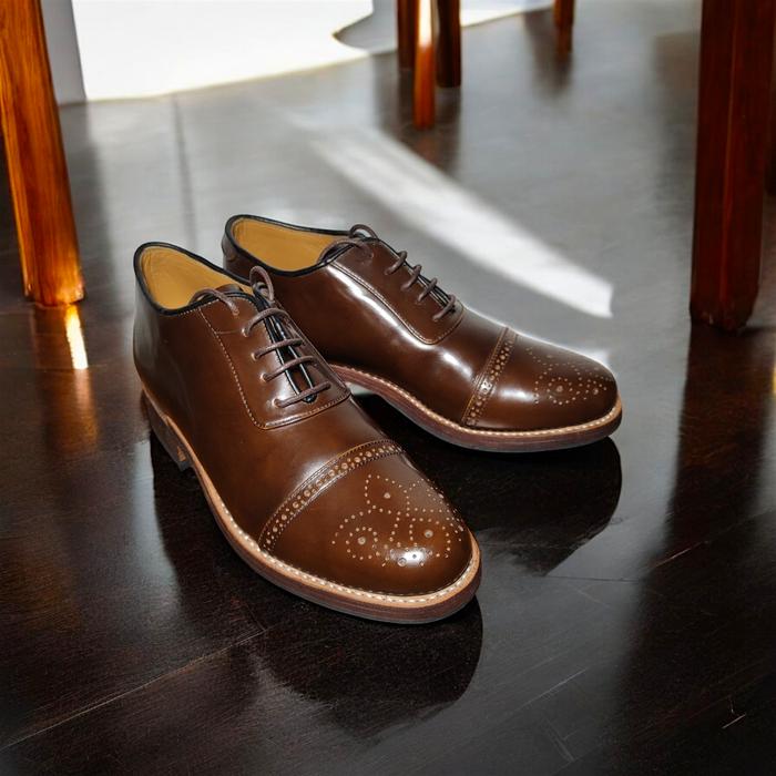 Txture Brogue Cap Toe Oxford 43