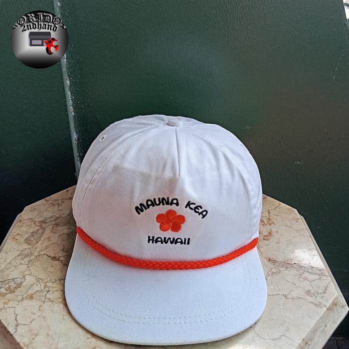 Topi Vintage 80's-90's  Imperial MAUNA KEA Hawaii Rope Strap Cap