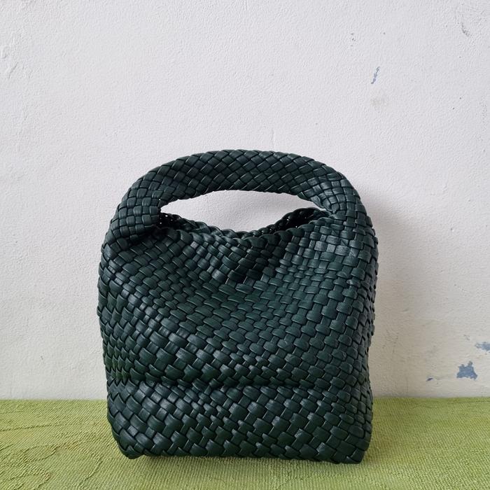 TAS TOP HANDLE MINI WANITA ANYAM ALA BOTTEGA SECOND IMPORT / TAS TENTENG WANITA KULIT ASLI