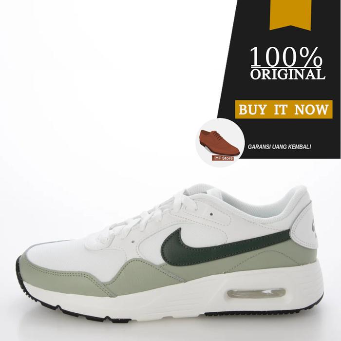 Sepatu Pria Original Sneakers Nike Air Max SC - White/Vintage Green Style : CW4555-115