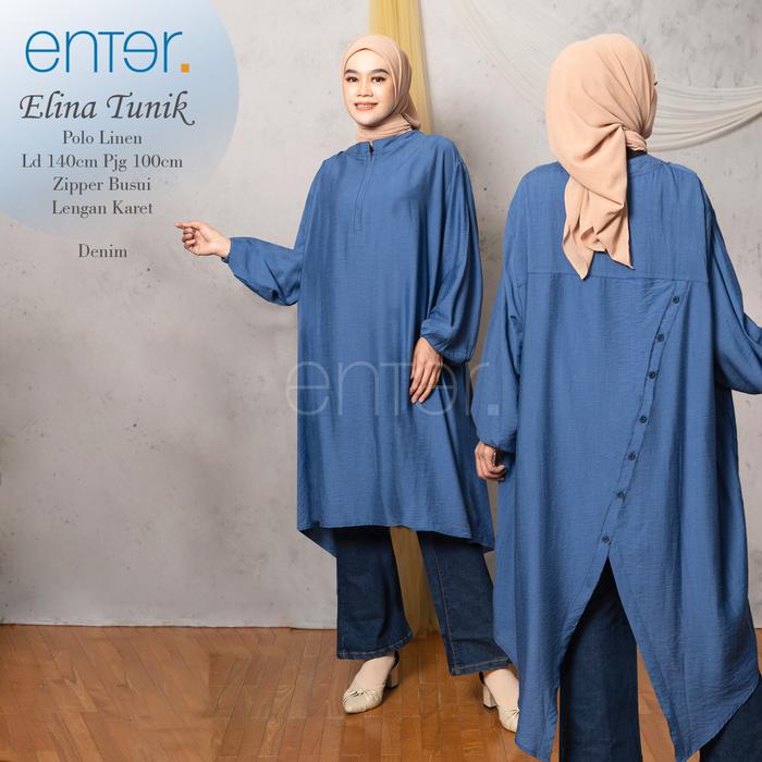 tunik super jumbo ld 140 tunik polos jumbo terbaru Elina tunik enter