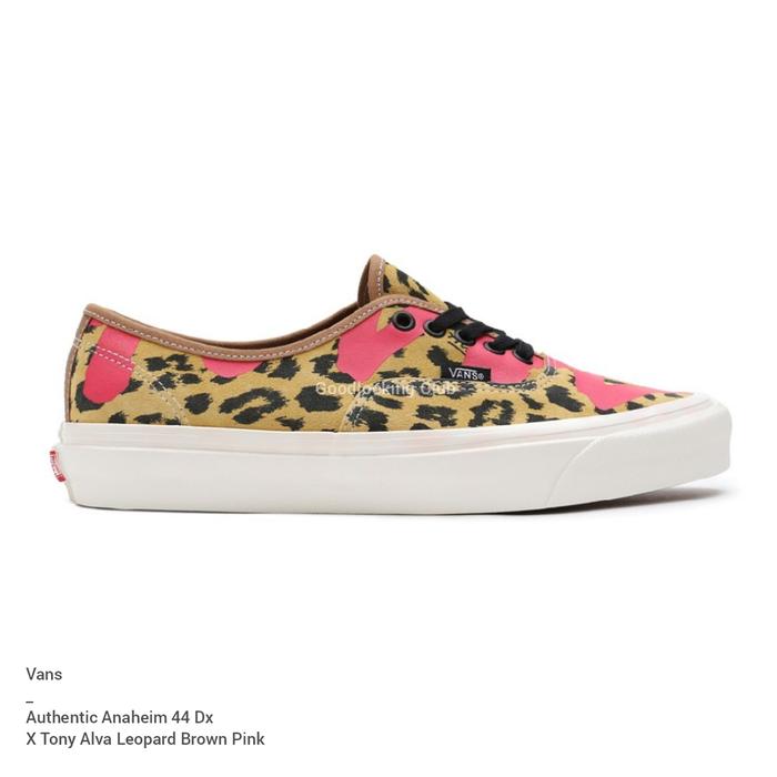 Vans Authentic Anaheim 44 Dx x Tony Alva Leopard Brown Pink Original