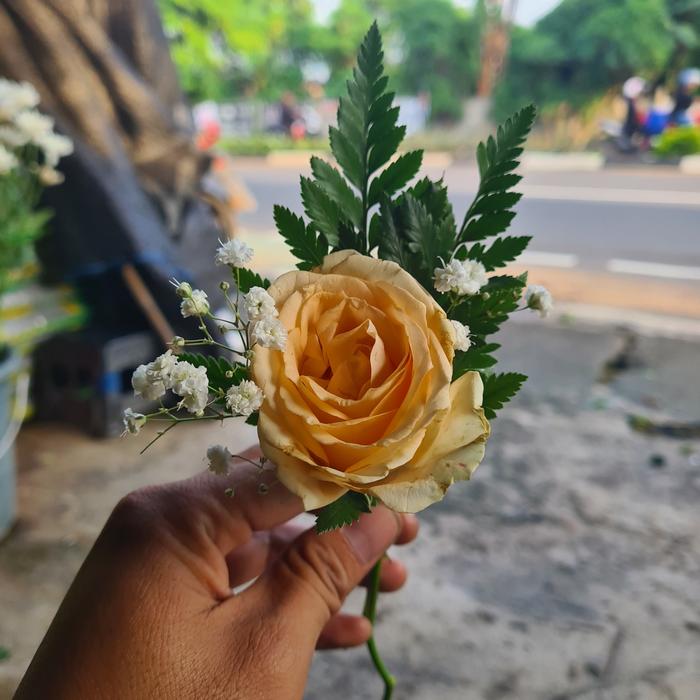 Korsase Bunga Mawar asli jas - korsase wedding
