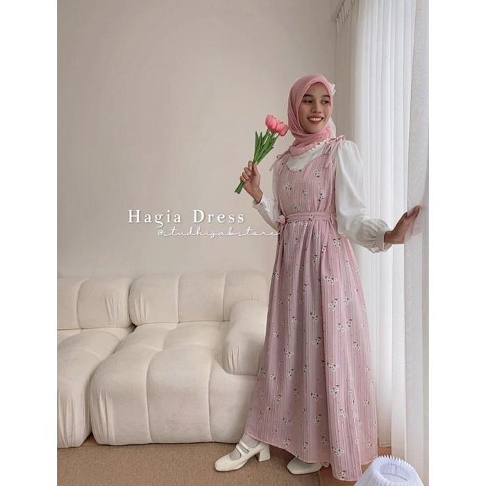 Hagia Overall Dress Gamis Bunga Hagia by Studhijabstore