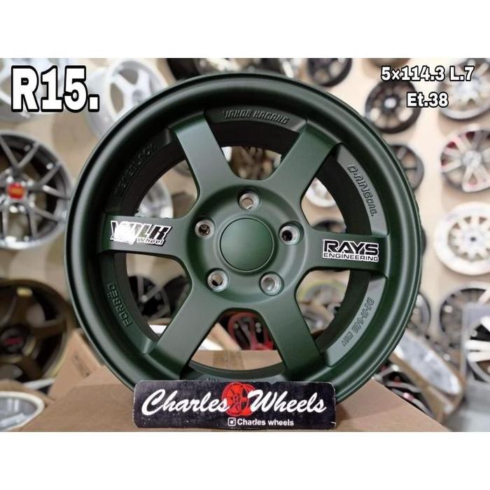 [READY] VELG BARU TE37 RING 15. PCD 5×114
