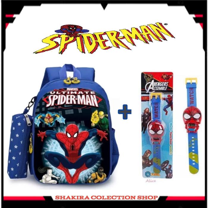 Tas Spiderman Dan Jam Tangan Spiderman
