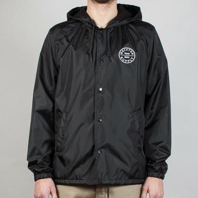 Thrift - Brixton Oath Hooded Coach Jacket Black Size M