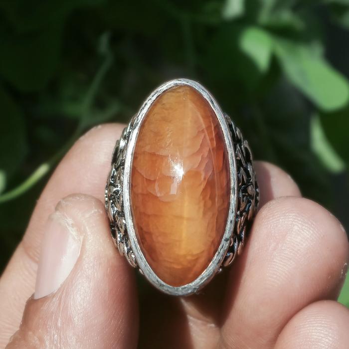 ASLI BATU AQEEQ PANDAN NANAS MADU 2,8cm  Ring 8 RG53