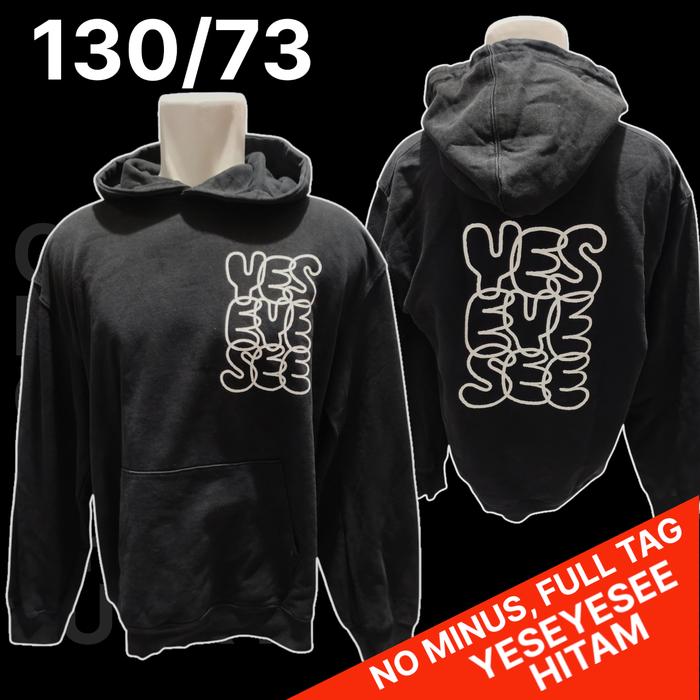 Hoodie Hitam Yeseyesee Original/Hoodie Hitam YES EYE SEE Ori, Bekas