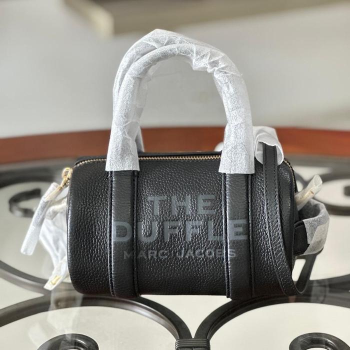 MJ THE MINI DUFFLE LEATHER SATCHEL BLACK
