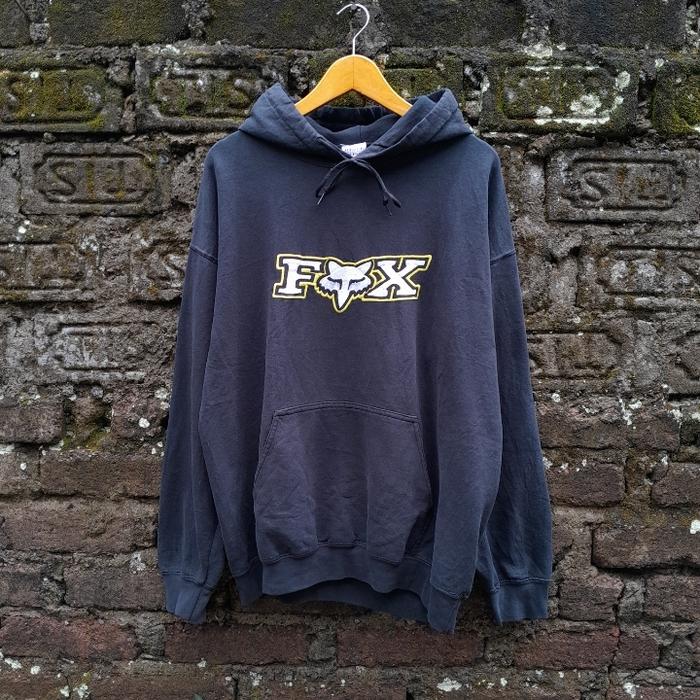 vintage hoodie streetwear Fox Racing gildan old tag not hanes anvil tultex jerzees russell screen st