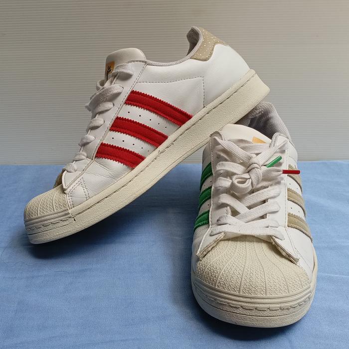 GREEN RED SUPERSTAR ADIDAS