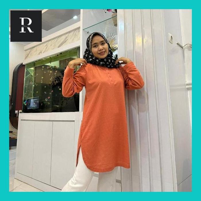 Rust_ [Tunik] Kaos Tunik Wanita Phenomenal / Fenomenal Full Tag Kaos Polos Lengan Panjang