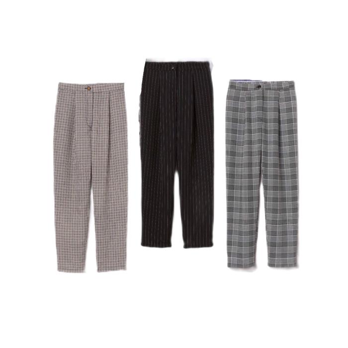 HM NEW PLAID CELANA KOTAK TARTAN WIDE TROUSERS STRIPES PANTS