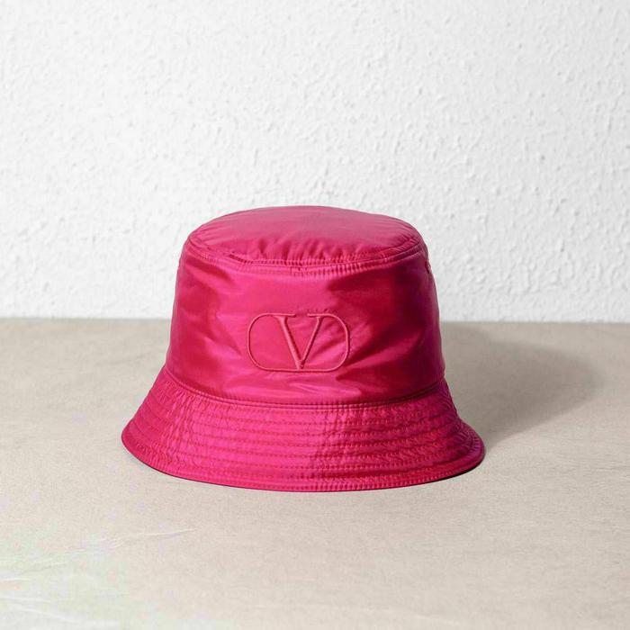 VLTN Silk V Logo Bucket Hat All Pink Size 59