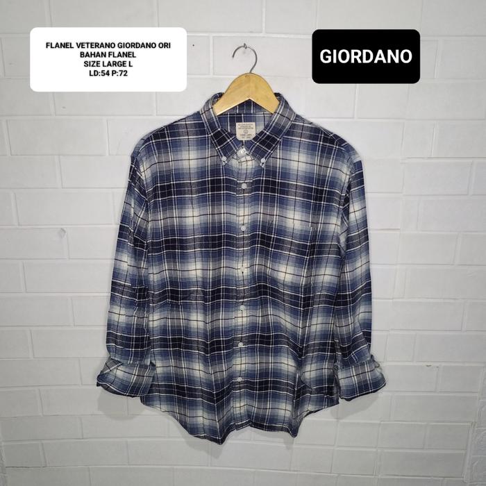 KEMEJA FLANEL VETERANO GIORDANO ORI SIZE L LARGE
