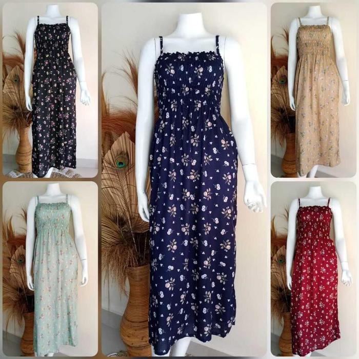 KUTSTORE Daster Panjang Tali Satu Motif Bali Terlaris YUKENSI