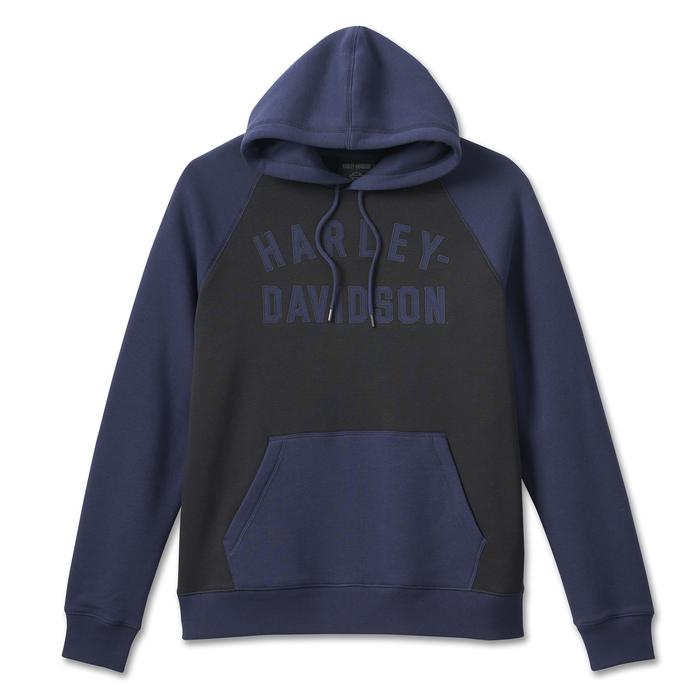 HOODIE HARLEY-DAVIDSON MEN'S STAPLE RAGLAN COLORBLOCKED BLACK BEAUTY JACKET HD GENUINE 96523-23VM