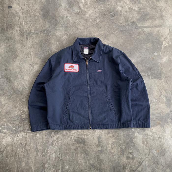 00’s - Dickies genuine eisenhower work jacket ( navy ) Original fit corporate jacket