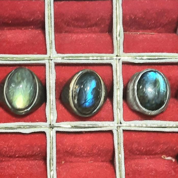 batu Labrador batu cincin Asli