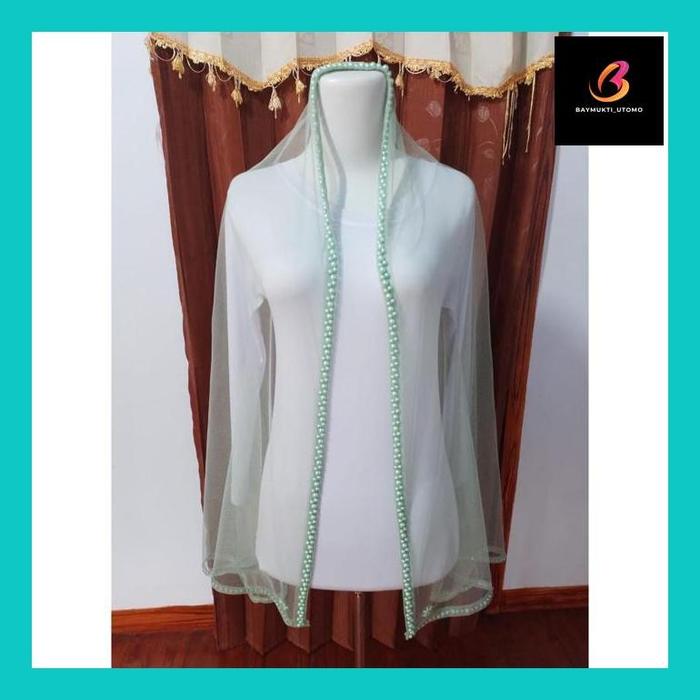 Bayy*" Slayer Pengantin Ibu Besan Sage / Hijab Pengantin / Veil Pengantin / Veil Pengantin Hijab / S