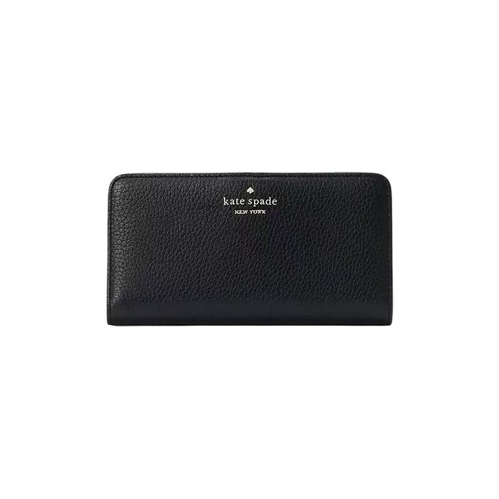 Dompet Wanita Branded KS Dumpling Large Slim Bifold Wallet - Black