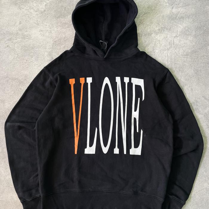 Vlone classic orange hoodie authentic originak