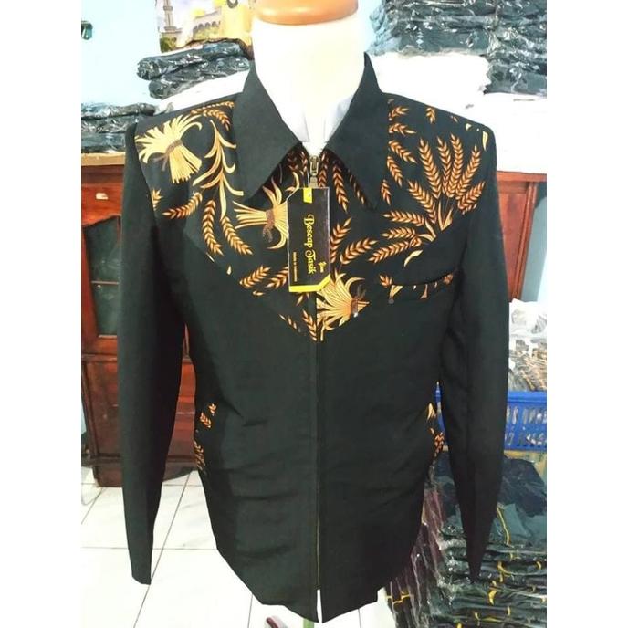 Jasket (jas semi jaket) Kombinasi Batik Gandum