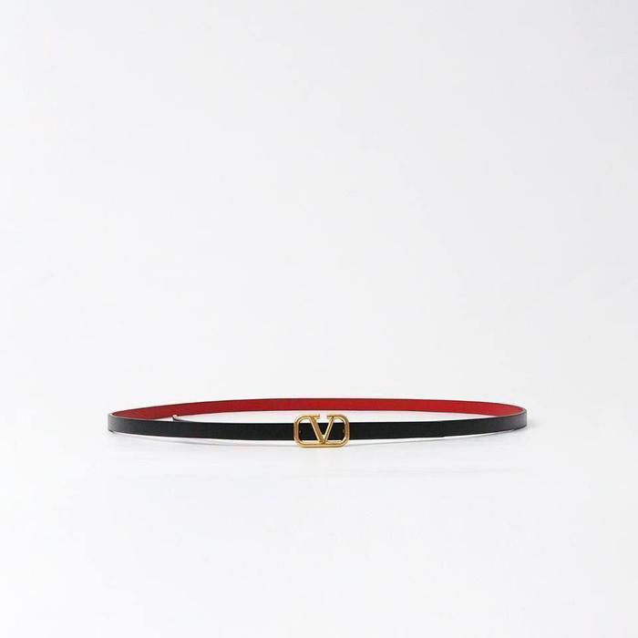 VLTN V Logo Belt 8mm Reversible Black Red