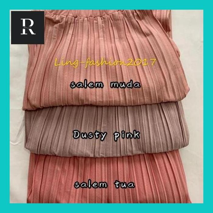 Rust_ Rok Plisket Lurus Premium Import/ Rok Plisket/Rok Muslim/Rok Lurus