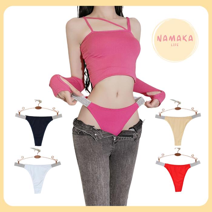 [NL] CELANA DALAM LINGERIE PEREMPUAN CD KOLOR KATOK CANGCUT THONG G STRING GSTRING WOMAN LADY PANTY 