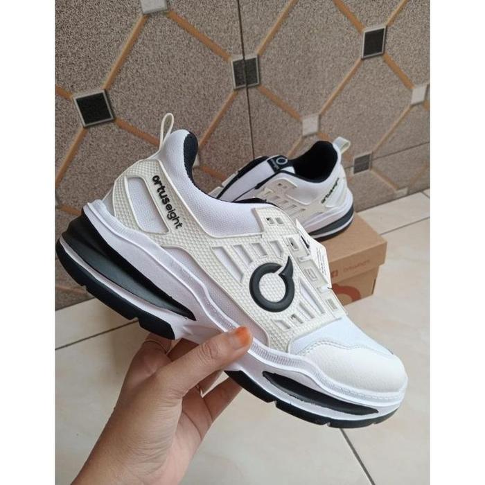 Sepatu Runing Ortuseight Original Dewasa Pria/Wanita Terbaru 2023 Putih Polos White Premium Quality 