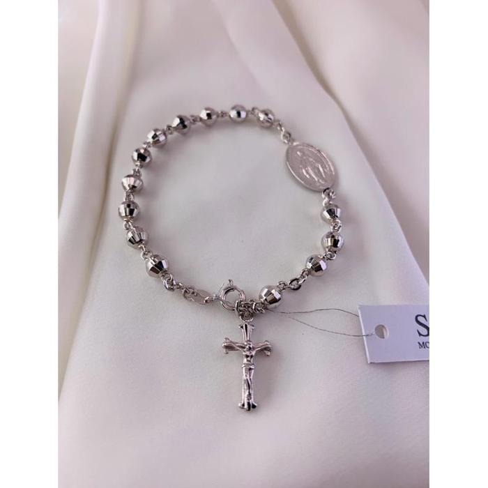 Monggo Silver - Gelang Rosario Perak 92.5% dengan Corpus