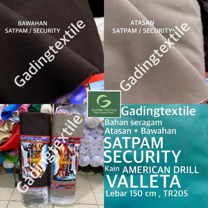 ( per setengah meter ) bahan seragam SATPAM SECURITY POLISI kain twill american drill VALLETA lebar 