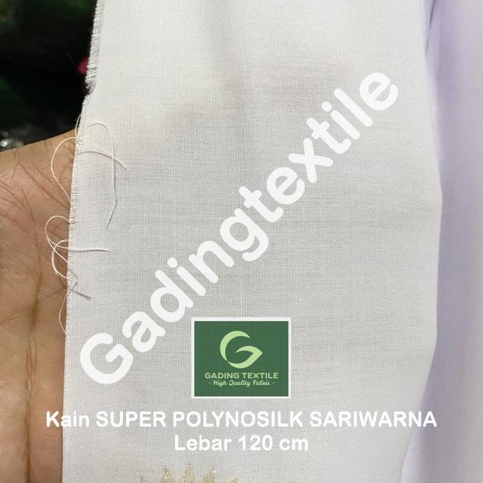( per setengah meter ) kain katun putih lembut POLINO SILK POLYNOSILK SARI WARNA meteran lebar 120 c