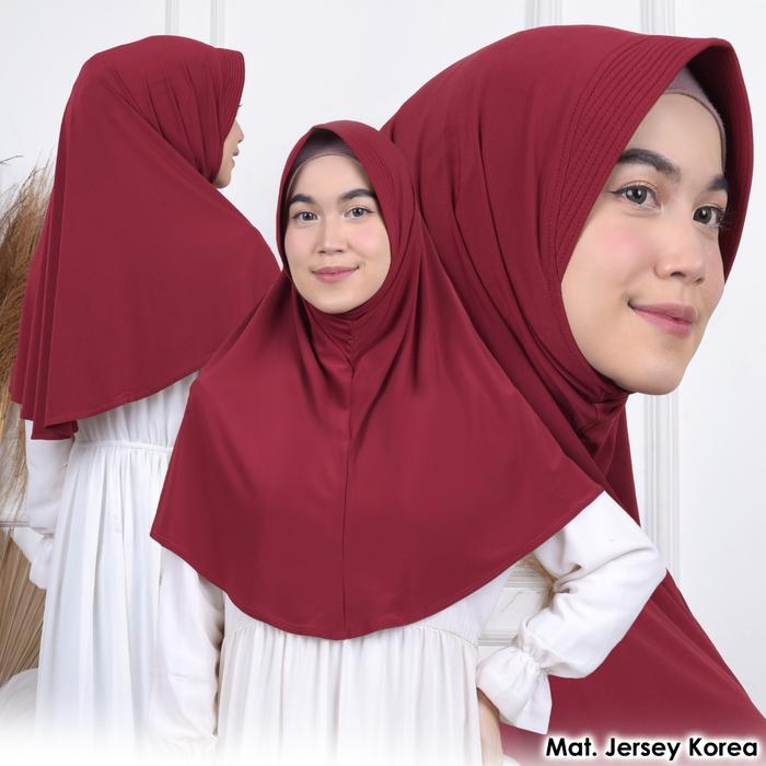 Bergo Jersey Instan Size L Sport Polos Bahan Jersey Korea Import Nyaman Dipakai Hijab Ter Best Selle