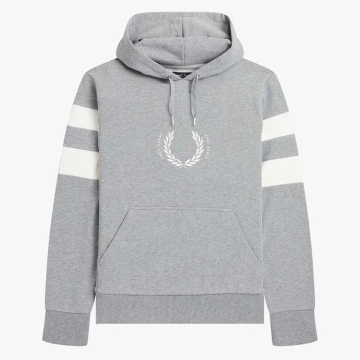 FRED PERRY BORDER HODIE ORIGINAL GREY NEW