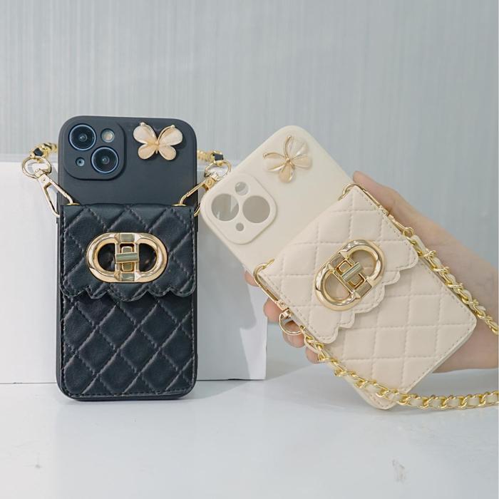[Cd] Softcase Dompet Nagita Lucu Sling Bag Kupu Kupu Tali Rantai For Xiaomi Redmi 9A 9C 10A 10C 9T P