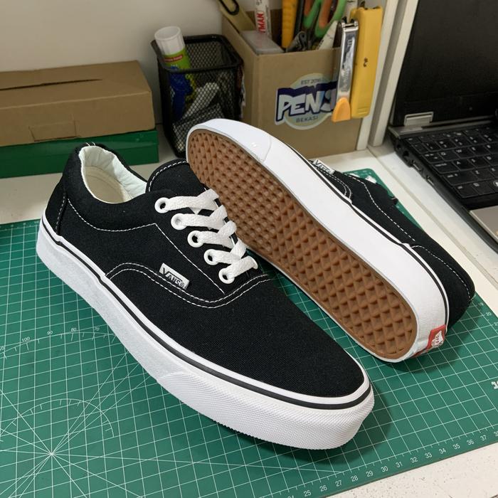 TANYAKAN SIZE SEBELUM ORDER / VANS ERA CLASSIC BLACK WHITE PREMIUM SUPER BNWB