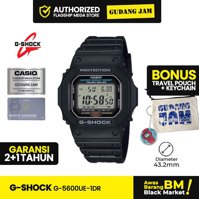 GShock G-5600UE-1DR G-5600 G5600UE G5600 Garansi Resmi 2Tahun