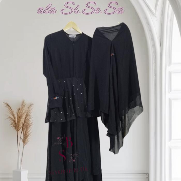 Gamis Set Khimar ala Sisesa Full Swarovski Limited Size S dress