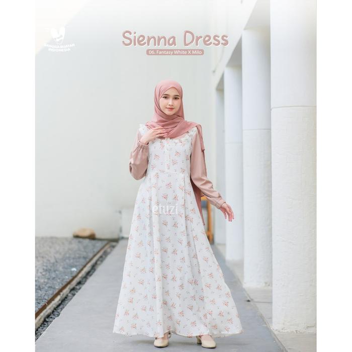 Gamis Muslimah Sienna Dress by Etuzi Gamis Model Overall Motif