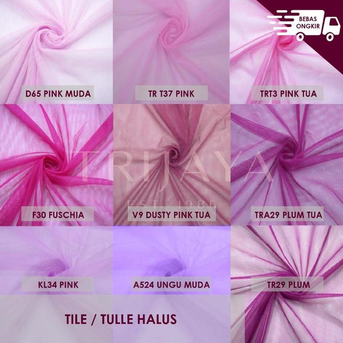 Terpal Kain Tile Halus Tile Lembut Tile Lemas Tulle Soft Mesh s (Per Papan) - Trijaya